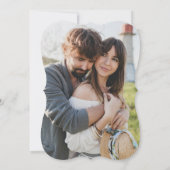 3D Zwarte En Witte Rozen Save The Date Kaart (Achterkant)