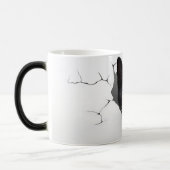 3D Zwarte kat Magische Mok (Links)