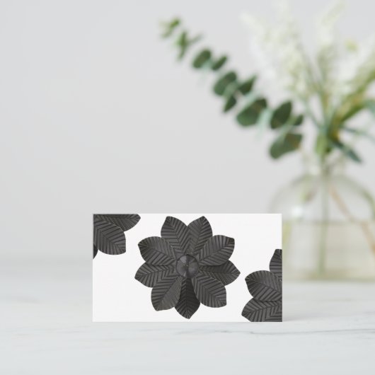 3D zwarte matte ventilator  Visitekaartje (Staand voorkant)