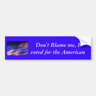 3damericanflaglooping, maak me niet de schuld, ik  bumpersticker