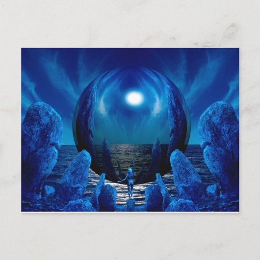 3de art blue briefkaart (Voorkant)