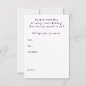 3de Birthday Orbit rond de zon Kaart (Achterkant)