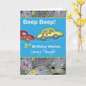 3de geboorte-padvecars, blauw kaart (Gele Bloem)