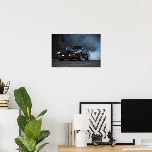 3de gen Camaro IROC-Z burnout Poster (Thuiskantoor)