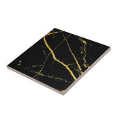 3de Gold Veined Black Faux Marble 4,5 inch & 6 inc Tegeltje (Zijkant)