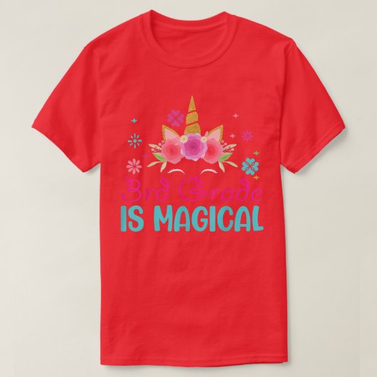 3de graad is Magisch terug naar de derde klas T-shirt (Design voorkant)