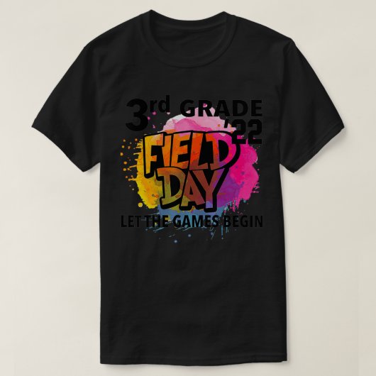3de Grade Velddag 2022 laat de Spelen Kinder begin T-shirt (Design voorkant)