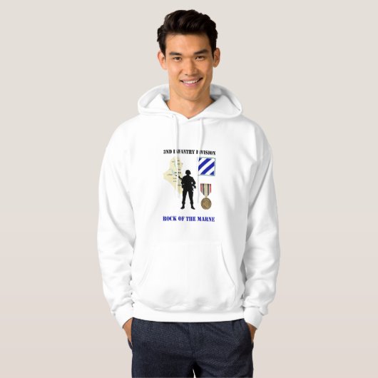 3de infanteriedivisie Irak oorlog woedend Hoodie (Voorkant volledig)