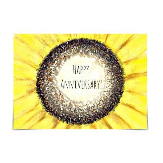 3de jaar Jubileum Happy Sunflower Kaart