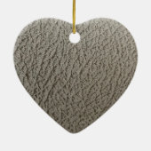 3de Jubileum, Faux Leather Jubileum Heart Keramisch Ornament (Achterkant)