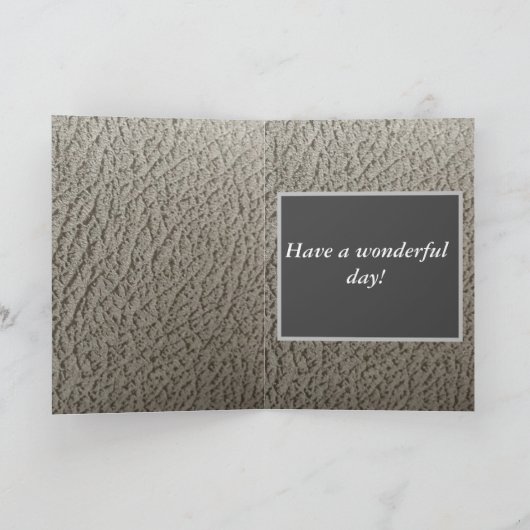 3de Jubileum, Faux-leder-Jubileum Kaart (Binnen)