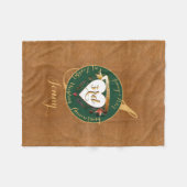 3de Jubileum  Leder Afbeelding Fleece Deken (Voorkant (Horizontaal))