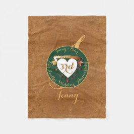 3de Jubileum  Leder Afbeelding Fleece Deken