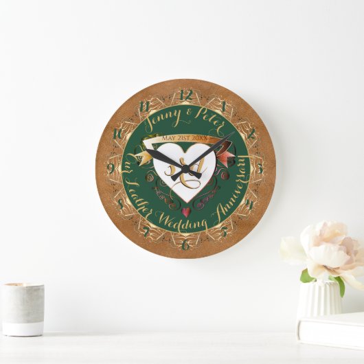 3de Jubileum Leder Afbeelding Grote Klok (Huis)