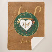 3de Jubileum Leder Afbeelding Sherpa Deken (Voorkant)