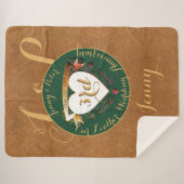 3de Jubileum Leder Afbeelding Sherpa Deken (Voorkant (horizontaal))