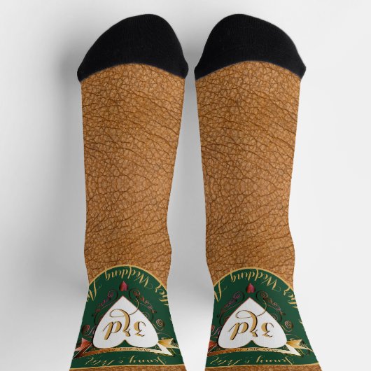 3de Jubileum  Leder Afbeelding Sokken (Top)