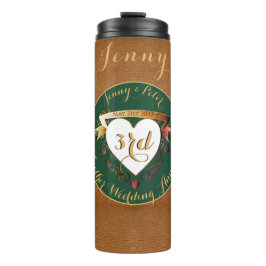 3de Jubileum  Leder Afbeelding Thermosbeker