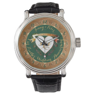3de Jubileum  Leder Afbeelding Watch Horloge