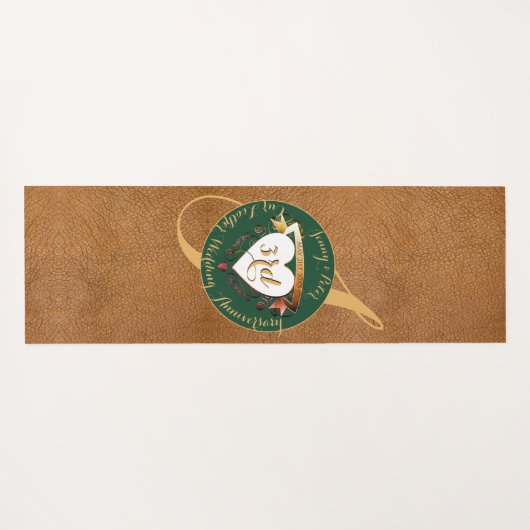 3de Jubileum Leder Afbeelding Yogamat (Achterkant (horizontaal))