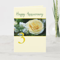 3de Jubileum Yellow Rose Card