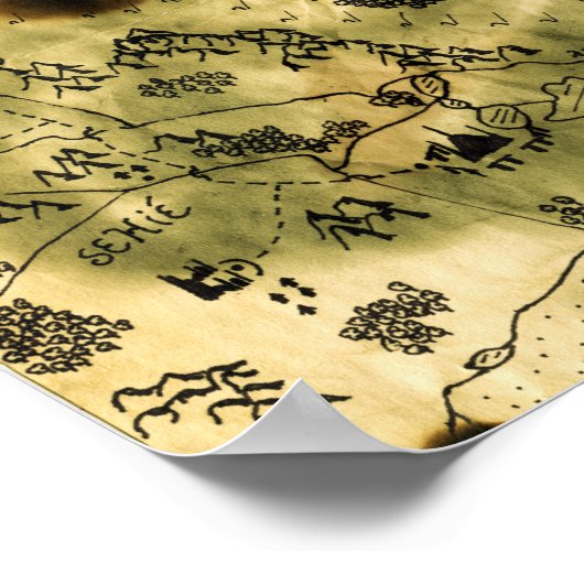 3de kaart van de vergeten Realm Poster (Hoek)