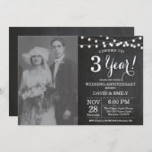 3de trouwdag krijtbord foto kaart (Voorkant / Achterkant)