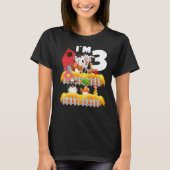 3de verjaardag Ik ben 3 jaar oud Toddler Theme Boe T-shirt (Voorkant)
