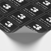 3de verjaardag: Kunst Deco Geïnspireerde look "3"  Cadeaupapier (Hoek)