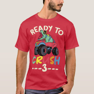 3de verjaardag van de Kinder Monster Truck Ik ben  T-shirt