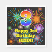 3de verjaardag: Vuurwapenpatroon van de vlinder +  Servet (Voorkant)