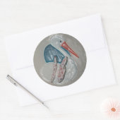3Dimensional Stork Sticker (Envelop)