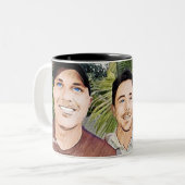 3dudes1life Beverage Cup Tweekleurige Koffiemok (Voorkant links)