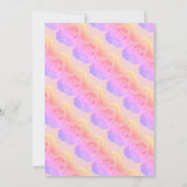 3e 3e Verjaardag Koraal Roze Ombre Floral Roos Kaart (Achterkant)