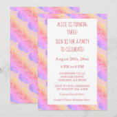 3e 3e Verjaardag Koraal Roze Ombre Floral Roos Kaart (Voorkant / Achterkant)