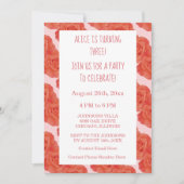 3e 3e Verjaardag Roze Sinaasappel Bloemen Roos Sch Kaart (Voorkant)