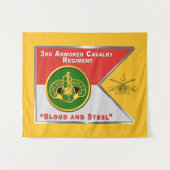 3e ACR Pantserregiment "Brave Rifles" Wandkleed (Voorkant (horizontaal))