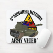 3e AD Vet - M-48 Patton Tank Muismat (Met muis)