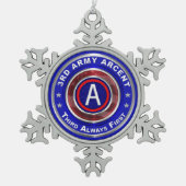 3e ARCENT Tin Sneeuwvlok Ornament (Voorkant)