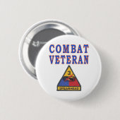 3e ARMORED-AFDELING Ronde Button 5,7 Cm (Voorkant /achterkant)