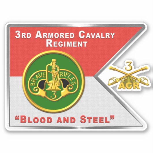3e Armored Cavalry Regiment ACR Sticker (Voorkant)