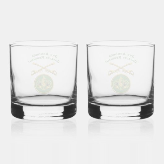3e Armored Cavalry Regiment ACR Whisky Glas (Achterkant)