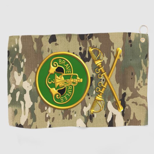 3e Armored Cavalry Regiment Golfhanddoek (Horizontaal)