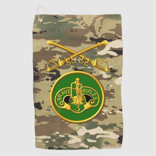 3e Armored Cavalry Regiment Golfhanddoek (Voorkant)
