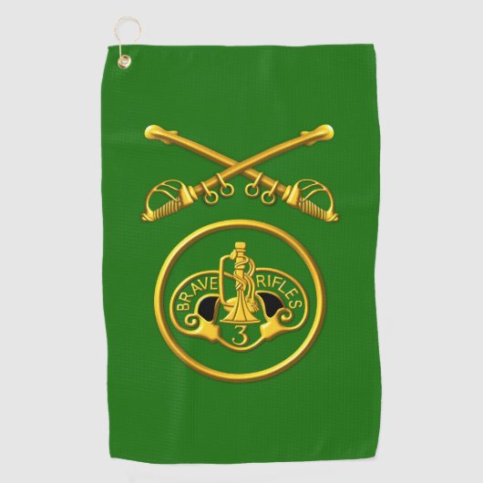 3e Armored Cavalry Regiment Golfhanddoek (Voorkant)