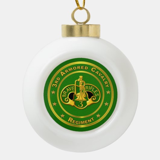 3e Armored Cavalry Regiment Keramische Bal Ornament (Voorkant)
