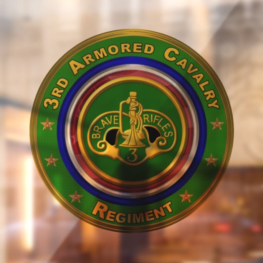 3e Armored Cavalry Regiment Raamsticker (Vel 2)