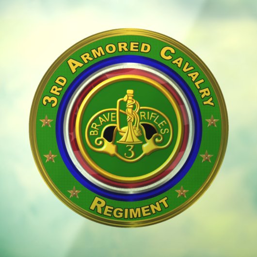 3e Armored Cavalry Regiment Raamsticker (Vel 3)