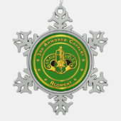 3e Armored Cavalry Regiment Tin Sneeuwvlok Ornament (Voorkant)