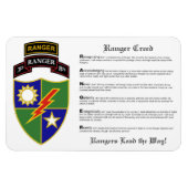 3e bataljon - 75e Ranger met Tab Magnet 4x6 Magneet (Horizontaal)